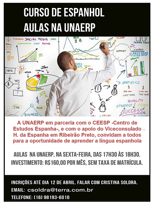 cartaz curso de espanhol